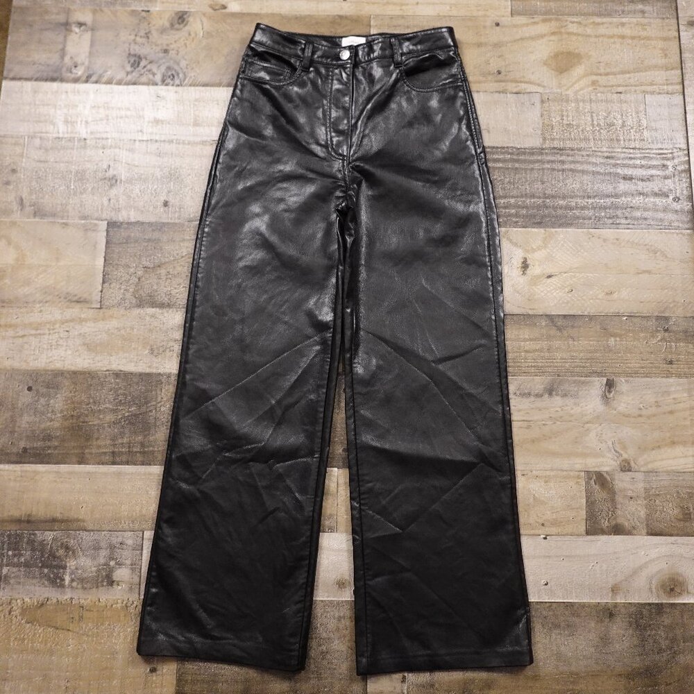 Wilfred Melina High-waisted Vegan Leather Pants women's 4 black